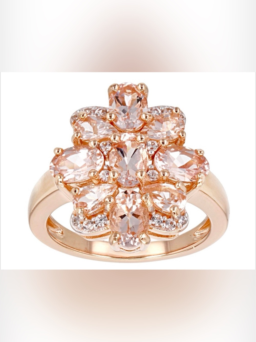 Peach Morganite 18k Rose Gold Over Sterling Silver 2.09ctw